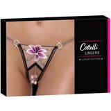 Cottelli luksuzni vezeni tangice z lilijo (črno-beli) | Shoptok.si