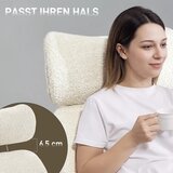  Uredska stolica s podesivim naslonom za glavu ergonomska stolica funkcija nagiba podesiva visina sivo-bijela | shoptok.hr