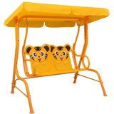 The Living Store Otroška gugalnica rumena 115x75x110 cm iz blaga - Gugalna Klop, (21483581) | Shoptok.si