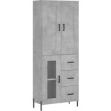 Maison Chic Visoka Komoda - Predalnik betonsko siva 69,5x34x180 cm inženirski les, (21720925) | Shoptok.si
