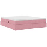  Krevet s madracem i skladištem Ružičasta 200 x 200 cm Baršun | shoptok.hr