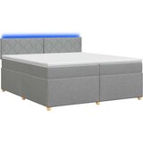  Boxspring krevet s madracem Svjetlosiva 200 x 200 cm Tkanina | shoptok.hr