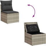 vidaXL 8-dijelni set vrtnih sofa od poliratana s jastucima svjetlosivi | shoptok.hr