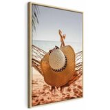  Slika - Hammock on the Beach (1 Part) Vertical 40x60 U prirodnom drvenom okviru | shoptok.hr