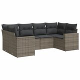  6-dijelni set vrtnih sofa od poliratana s jastucima sivi | shoptok.hr