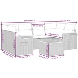 vidaXL 7-dijelni set vrtnih sofa od poliratana s jastucima crni | shoptok.hr