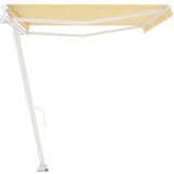  Samostojeća tenda na ručno uvlačenje 500 x 350 cm žuto-bijela | shoptok.hr