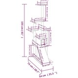 vidaXL Penjalica za mačke sa stupovima za grebanje krem 155 cm | shoptok.hr
