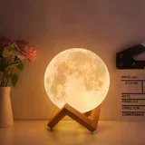 3D LED lunina svetilka z daljincem in 16 barvami
