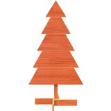 vidaXL Lesena dekorativna novoletna jelka rjava 100 cm trdna borovina | Shoptok.si