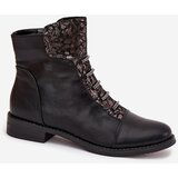 Boto Insulated women's ankle boots flat heel flowers black Labise | shoptok.hr
