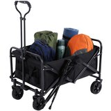 Lean Toys Zložljiv vrtni transportni voziček za plažo, črne barve, 120 l | Shoptok.si