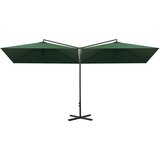  Dvostruki vrtni suncobran s čeličnim stupom zeleni 600 x 300 cm | Eponuda.com