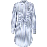 Polo Ralph Lauren Kratke obleke ESSIEN-LONG SLEEVE-DAY DRESS Modra