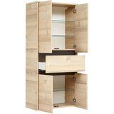 XORA Visok/zidni kupaonski ormarić u dekoru bora u prirodnoj boji 146x67 cm Quickset 393 – | shoptok.hr
