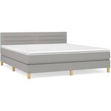  The Living Store Box spring postelja z vzmetnico svetlo siva 180x200 cm blago - Box Spring Postelja, (21454827) | Shoptok.si