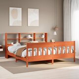 Maison Chic Posteljni okvir - Dvoposteljna postelja - Zakonska postelja brez vzmetnice vošč. rjav 200x200 cm borovina-J4605, (21771539) | Shoptok.si
