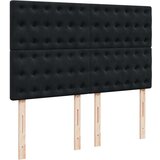 VidaXL Box spring posteljni z vzmetnico črn 140x190 cm žamet, (21308993) Slike