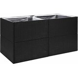  Vrtna sadilica crna 157 x 80 x 80 cm od poliratana | shoptok.hr