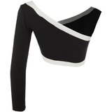 Trendyol Black Crop One-Shoulder Knitwear Blouse | Eponuda.ba