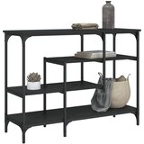  Konzolni stol s policama crni 100 x 35 x 75 cm | Shoptok.si