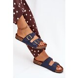 EVENTO Women's cork platform sandals with buckles navy Vesina | Shoptok.si