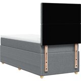  Okvir kreveta s oprugama i madrac svjetlosivi 90x200cm tkanina | shoptok.hr
