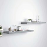 vidaXL plutajuće zidne police 2 kom sive 90 x 23,5 x 3,8 cm MDF | shoptok.hr