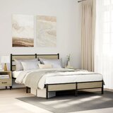 Maison Chic Posteljni okvir - Dvoposteljna postelja - Zakonska postelja brez vzmetnice hrast 140x190 cm inženirski les-J11993, (21759258) | Shoptok.si