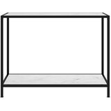  Konzolni stol bijeli 100 x 35 x 75 cm od kaljenog stakla | shoptok.hr