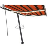  Ročno zložljiva tenda z LED lučkami 300x250 cm oranžna in rjava, (20729124) | Shoptok.si