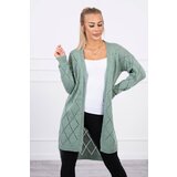 Kesi Sweater with a geometric pattern dark mint | shoptok.hr