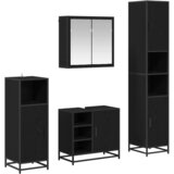  Set namještaja za kupaonicu 4 kom. Crni hrast 65 x 33 x 60 cm | shoptok.hr