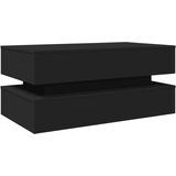 vidaXL Klubska mizica z LED lučkami črna 90x50x40 cm | Shoptok.si