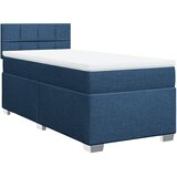  Krevet s oprugama i madracem plavi 100 x 200 cm od tkanine | shoptok.hr