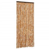 Furnova Zavesa proti mrčesu oker in bela 56x200 cm šenilja, (21918405) | Shoptok.si