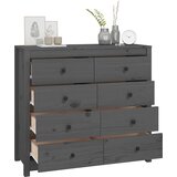  Bočni ormarić sivi 100x40x90 cm od masivne borovine | shoptok.hr