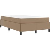 vidaXL Posteljni okvir z vzmetnico Kapučino 120 x 200 cm Umetna koža | Shoptok.si