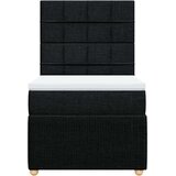  Krevet s oprugama i madracem crni 90x200 cm od tkanine | shoptok.hr