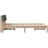  Okvir kreveta smeđe i tamnosivo 120 x 190 cm Masivna borovina | Eponuda.com