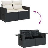 vidaXL 5-dijelna vrtna garnitura od poliratana s jastucima crna | shoptok.hr