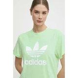 Adidas Kratka majica ženska, zelena barva, IN8436