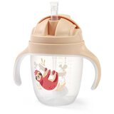 BabyOno neprolijevajuća čaša sa slamkom, bež | shoptok.hr
