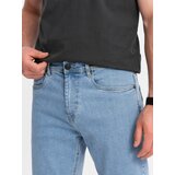 Ombre Men's denim shorts with rolled up legs - blue Cijene