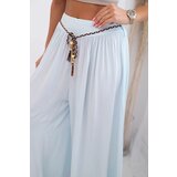 Kesi Włoski Women's wide-leg viscose trousers blue | shoptok.hr