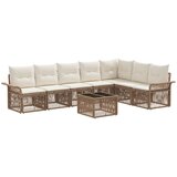 vidaXL Vrtna sedežna garnitura 8 pcs Bež poli ratan, (5000269909) | Shoptok.si
