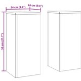 vidaXL Stalci za biljke Set od 2 Sivi Pocinčani čelik 24 x 24 x 55 cm | shoptok.hr