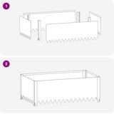  Ograda oko Travnjaka 4 pcs 100 x 60 x 35 cm Čelik Srebrna | shoptok.hr