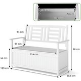 Costway Vrtna klop s škatlo za shranjevanje 185 L, (5000232197) | Shoptok.si
