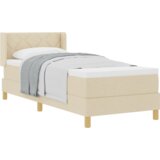  Postelja z vzmetnico z vzmetnico krema 200 x 80 cm Poliester, (5000127404) | Shoptok.si